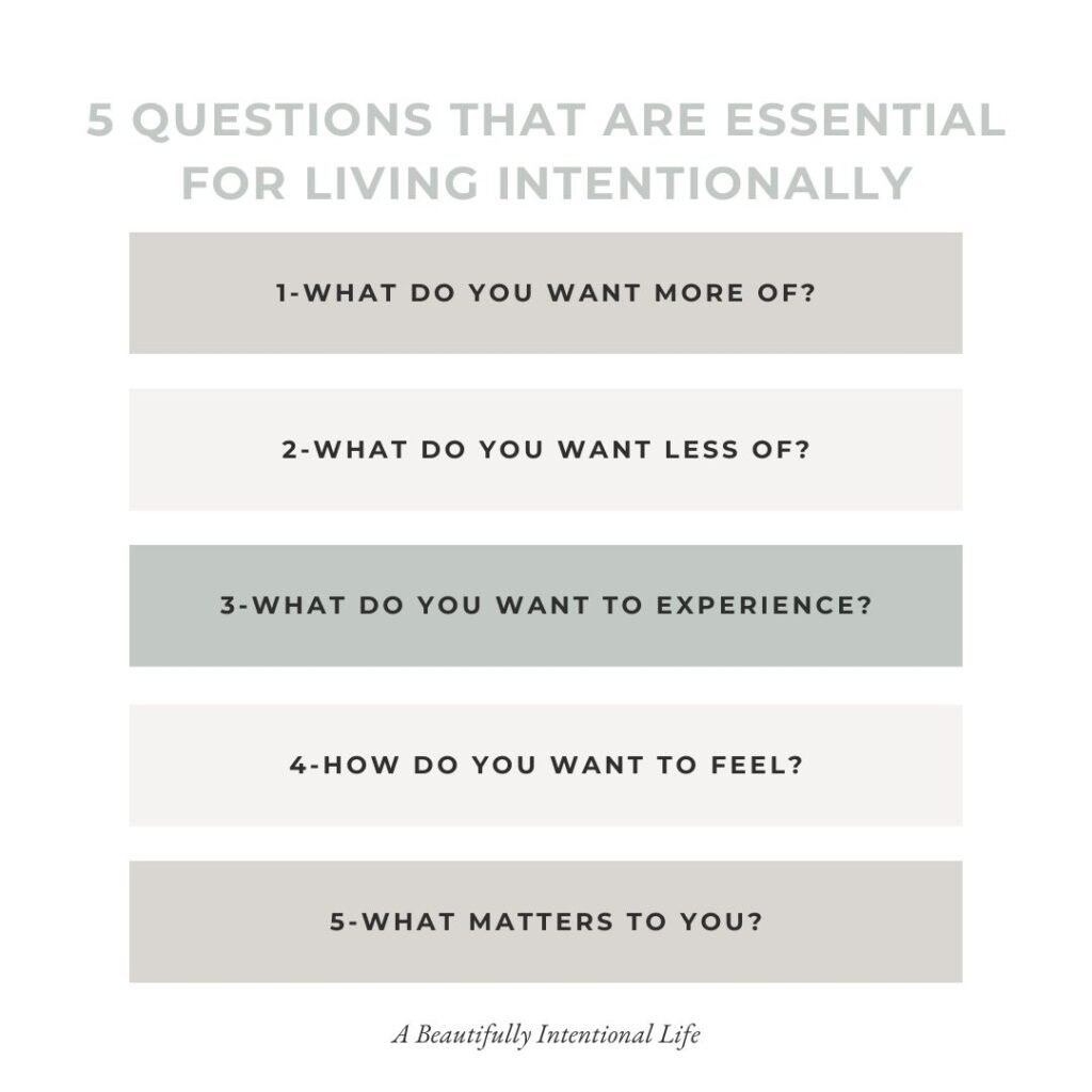 5 questions for living an intentional life