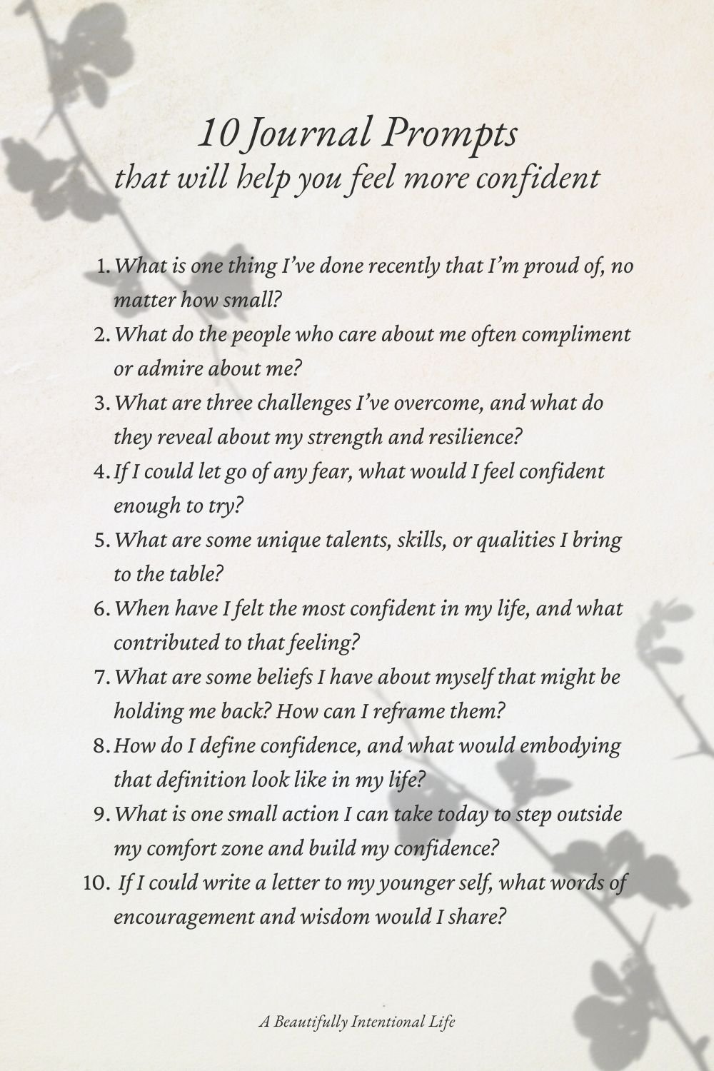 10 journal prompts to help you feel more confident - A Beautifully ...